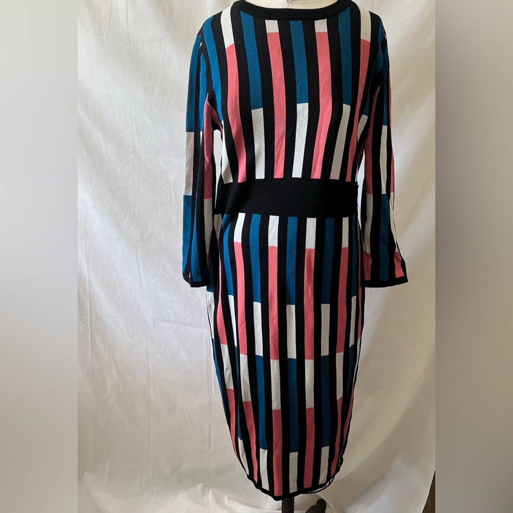 Color block midi‎ knit dress - NWT